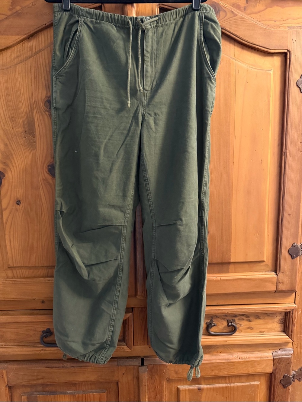 TNA Olive Green Women's Drawstring Cargo Joggers